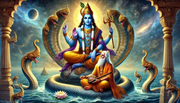 Lord vishnu with devrishi narad