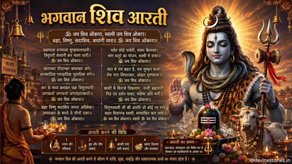 bhagwan shiv aarti infographic