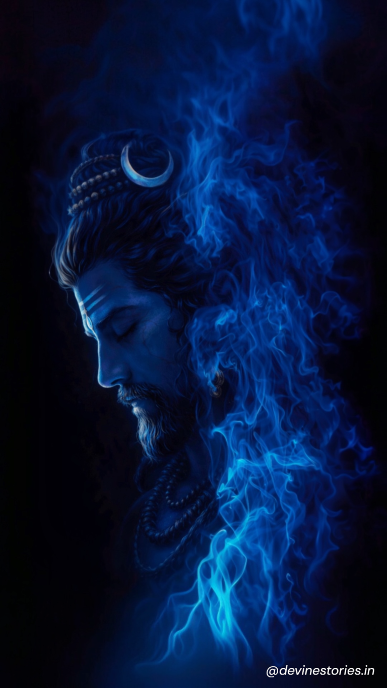 Lord Shiva Blue Flame Meditation – Divine Mahadev Wallpaper