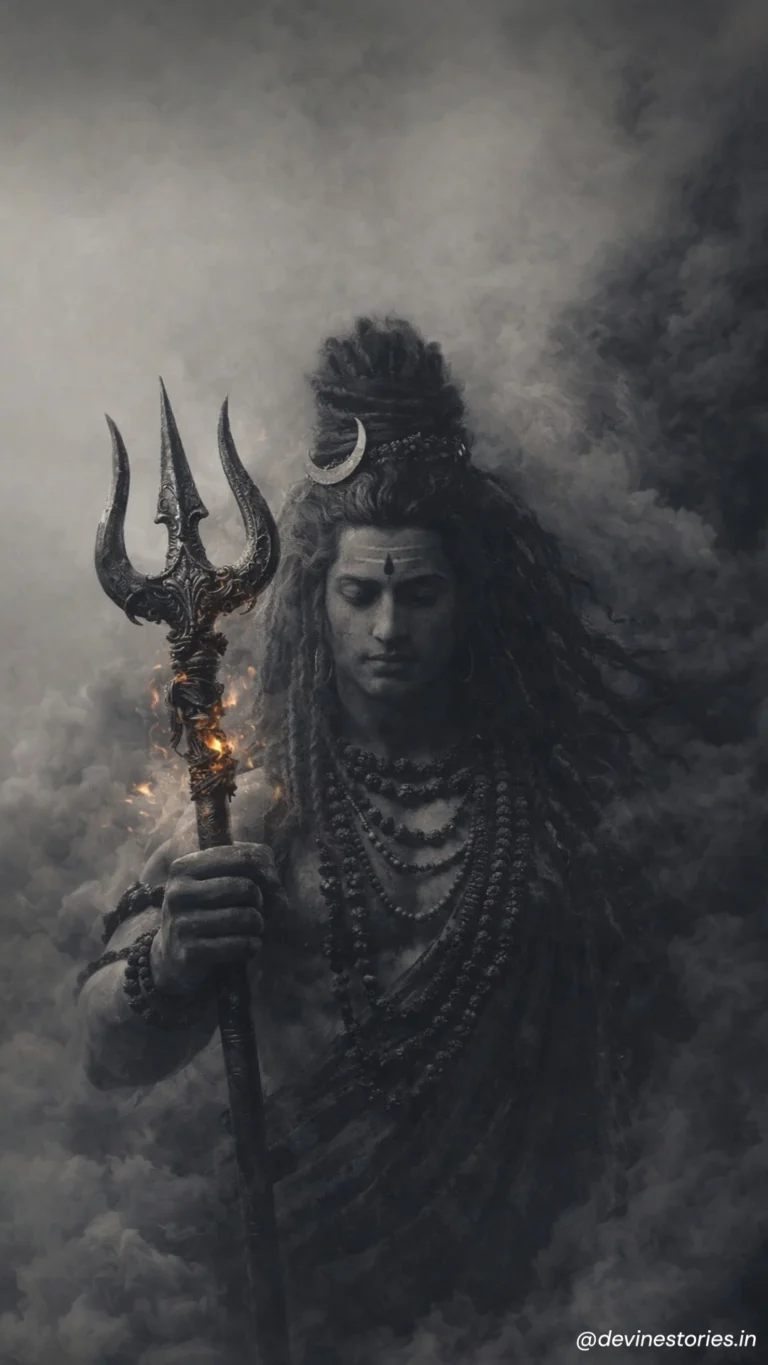 Download Dark Lord Shiva 4K Wallpaper – Powerful Mahadev with Trishul HD Background