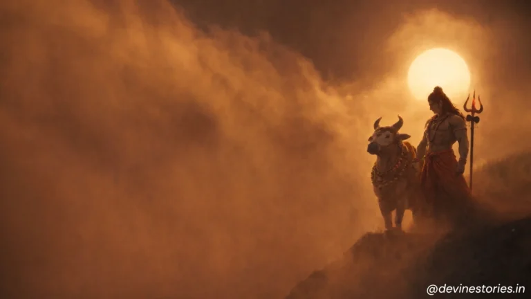 Download Lord Shiva with Nandi 4K HD Sunset Wallpaper