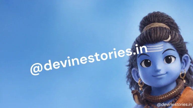 Cute baby Lord Shiva smiling with moon on head and snake around neck, blue background HD wallpaper