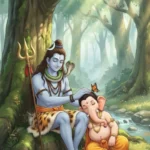 Download Lord Shiva Blessing Baby Ganesha in Forest | Divine Love Wallpaper HD