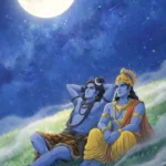 Download Lord Shiva and Vishnu Under Full Moon Night Sky HD Wallpaper