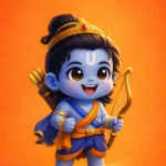 Download Cute Baby Lord Rama 4K Wallpaper – Adorable Ram Cartoon HD Background