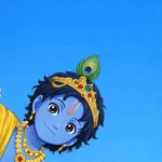 Download Cute Bal Krishna HD 4k Wallpaper | Baby Krishna Cartoon Background