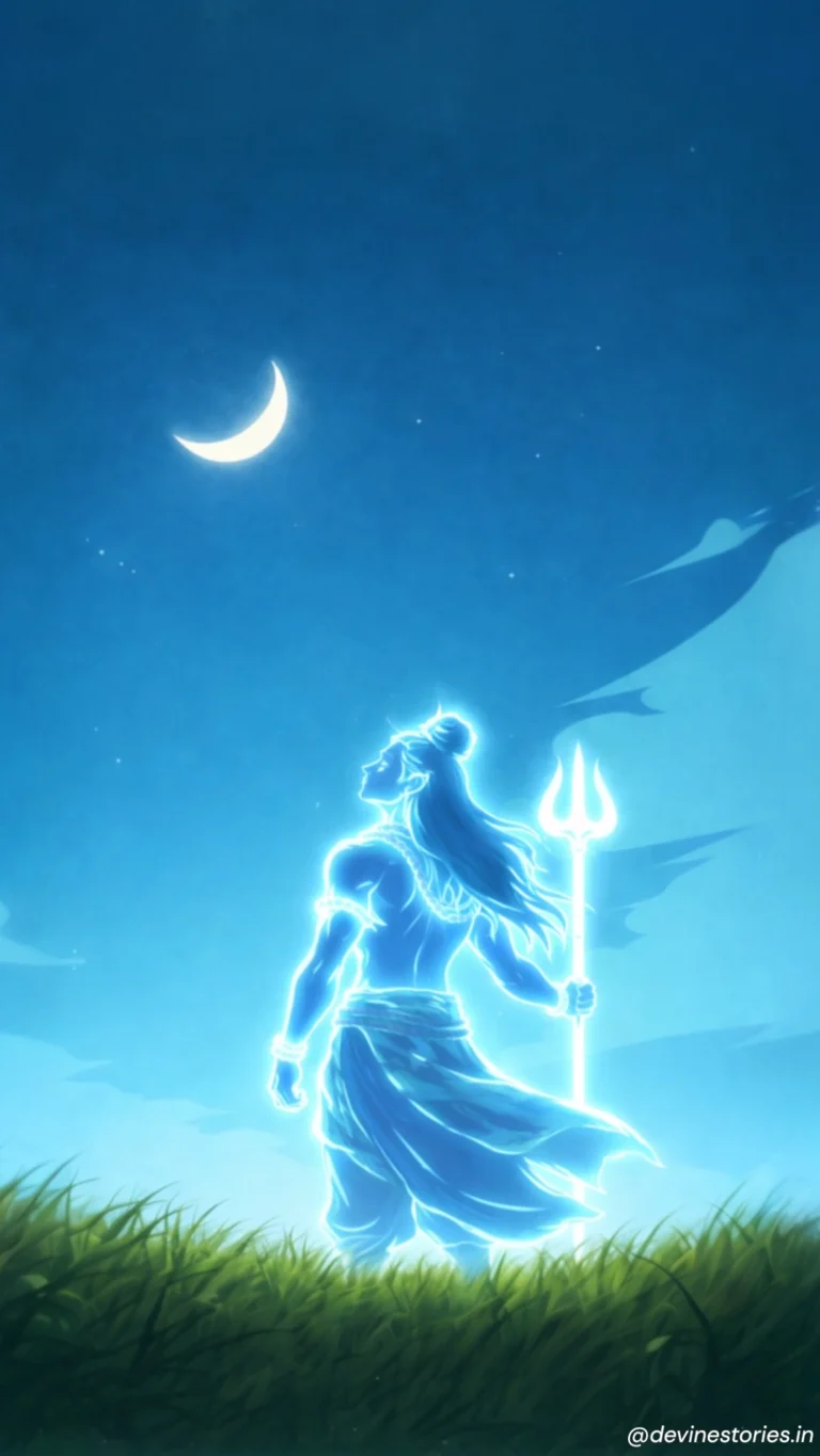Download Lord Shiva Glowing Wallpaper 4K | Mahadev Moonlight Divine HD Background
