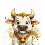 Download Cute Divine Nandi Wallpaper HD | Nandi Inspired Sacred Bull Art 4K
