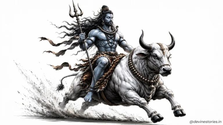 Download Powerful Lord Shiva Riding Nandi HD 4K Wallpaper