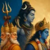 Download Mahadev Vishnu Brahma Divine Wallpaper HD | Trimurti 4K Wallpaper