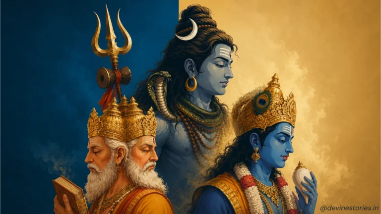 Download Mahadev Vishnu Brahma Divine Wallpaper HD | Trimurti 4K Wallpaper
