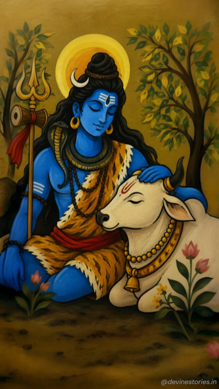Download Lord Shiva with Nandi HD Wallpaper | Mahadev 4K Mobile Background