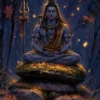 Download Meditating Lord Shiva in Forest Wallpaper HD 4K for Mobile