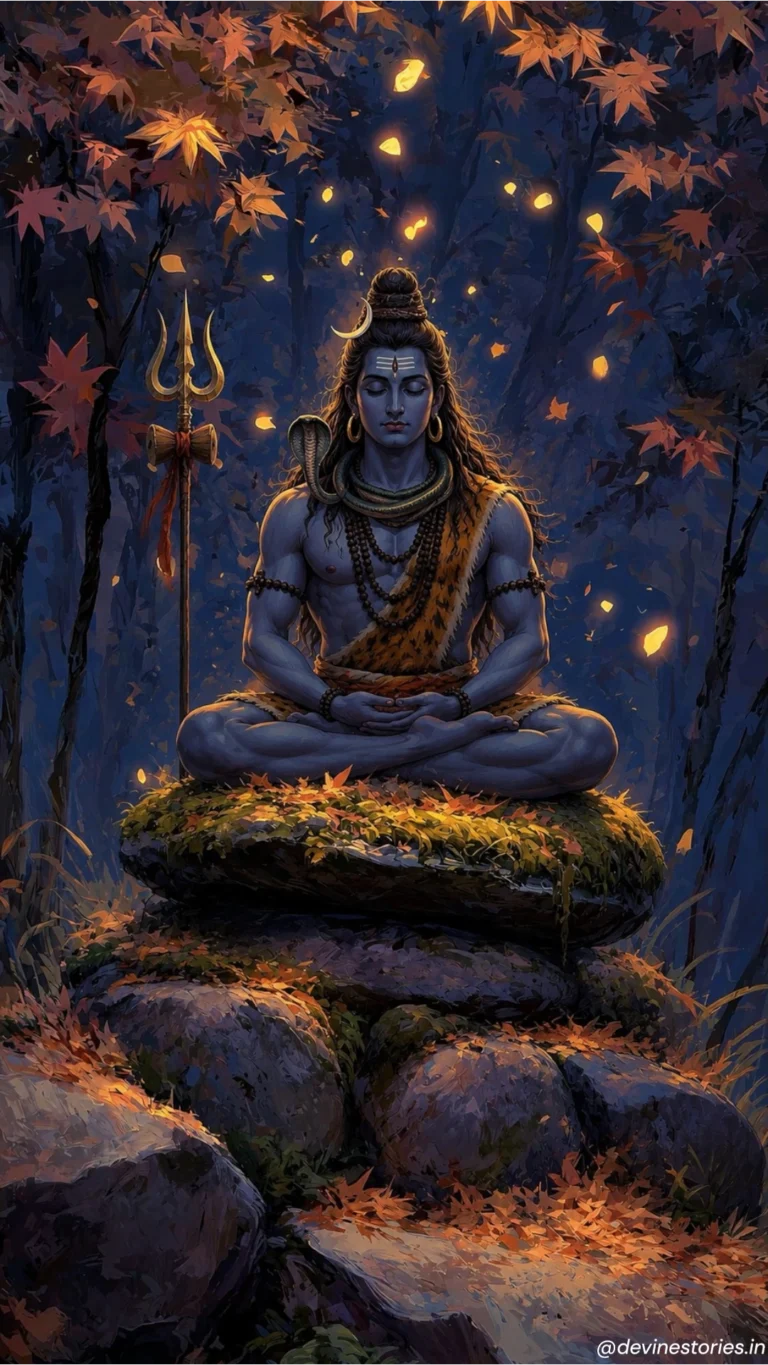 Download Meditating Lord Shiva in Forest Wallpaper HD 4K for Mobile