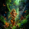 Download Baby Lord Ganesha Forest Wallpaper HD – Cute Ganpati Nature Background 4K Download