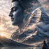 Download Lord Shiva with Kailash Mansarovar 4K HD Wallpaper | Mahadev Divine Mountain Art