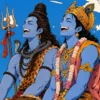 Download Lord Shiva and Lord Vishnu Smiling Together HD Wallpaper
