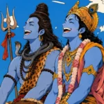 Download Lord Shiva and Lord Vishnu Smiling Together HD Wallpaper