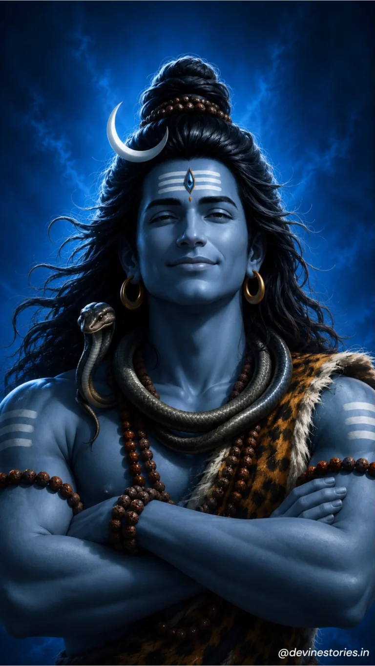 Download Lord Shiva HD 4K Wallpaper – Mahadev Blue Portrait for Mobile & Desktop