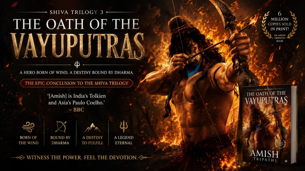 The oath of Vayuputras by Amish Tripathi book Cover