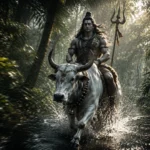 Download Lord Shiva Riding Nandi in Forest 4K HD Wallpaper | Mahadev Ultra HD Background