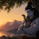 Download Lord Shiva Meditating at Sunset Wallpaper – Mystic Mountain & Lake HD 4K