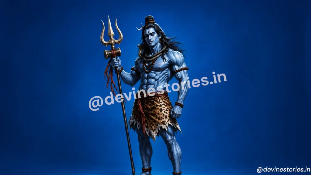 Powerful Lord Shiva holding Trishul 4K wallpaper